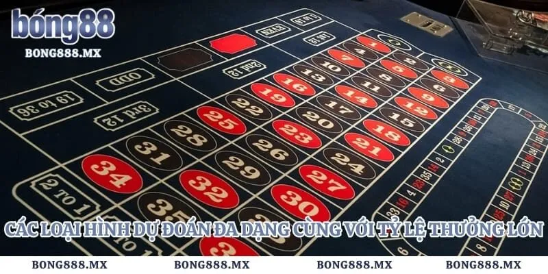 Các loại hình dự đoán đa dạng cùng với tỷ lệ thưởng lớn