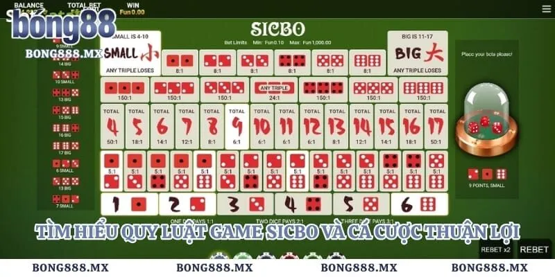 Tìm hiểu quy luật game sicbo và cá cược thuận lợi 